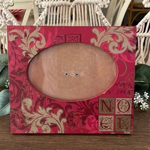 Red 4x6 Picture frame Noel Christmas Frame.